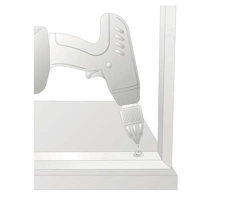 Sladdlös skruvdragare som skruvar in en skruv i trä