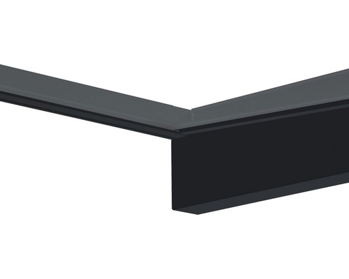 Detaljvy av hörnprofil och underkonstruktion