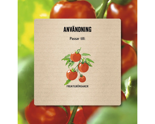 Användningsinformation för fruktgrönsaker