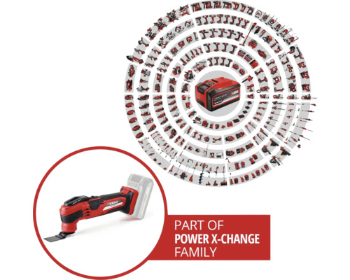 Einhell Power X-Change-familj med oscillerande multiverktyg