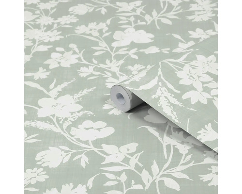 Tapetrulle med blommönster