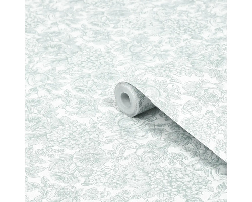 Tapetrulle med blommönster