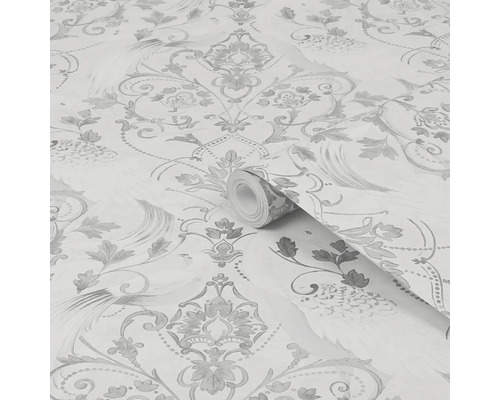 Tapetrulle med blommigt och fågelmönster