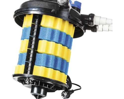 Damfilter med filtersvampar för rengöring av dammvatten