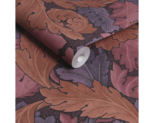 Rulle dekortapet med bladmönster