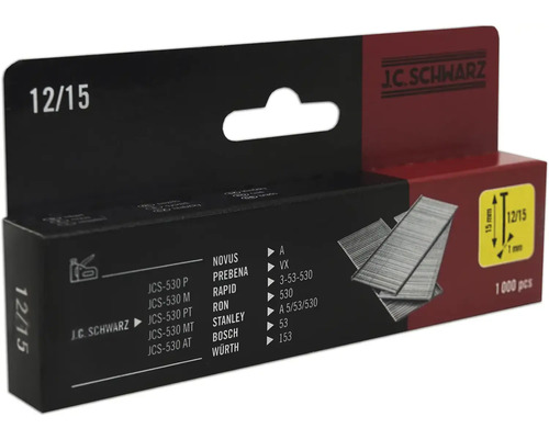 Stift JC SCHWARZ 12/15 1000st