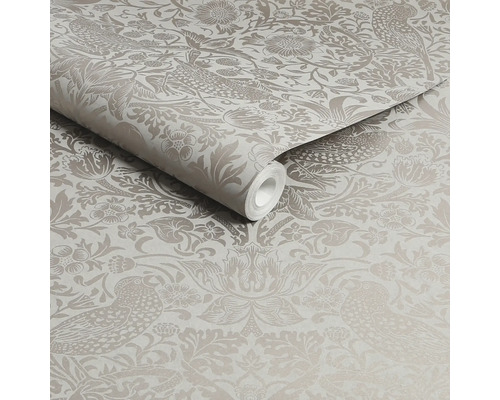 Tapetrulle med fågel- och blommotiv