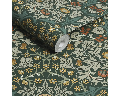 Tapetrulle med blommönster