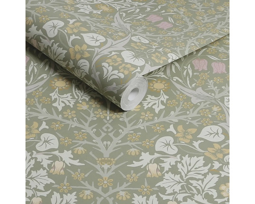 Tapetrulle med blommönster