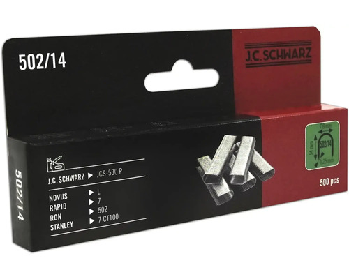 Häftklammer JC SCHWARZ 502/14 500st