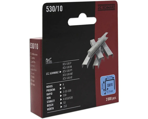 J C Schwarz häftklamrar typ 530/10, förpackning