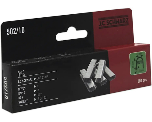 Häftklammer JC SCHWARZ 502/10 500st