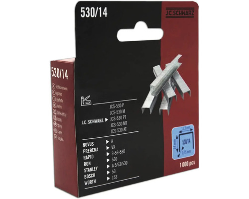 J.C. Schwarz klammer 530/14, 1000 stycken