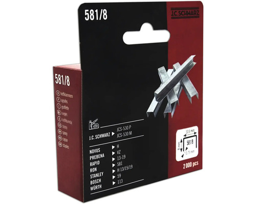J.C. Schwarz klammer typ 581/8, 2000 stycken