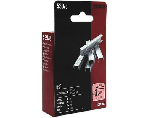 J C Schwarz klammer 539/8, 1200 stycken