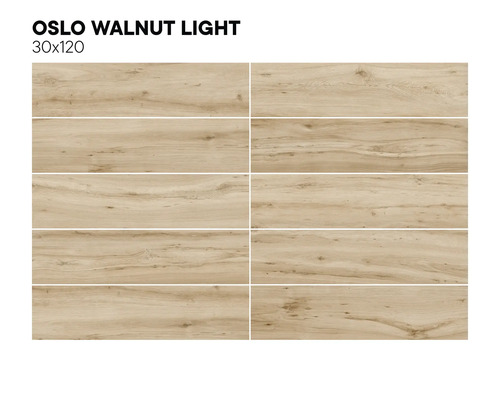 Flera ljusa väggplattor med träutseende, format 30x120