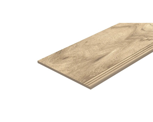 Trätrappa med trästruktur