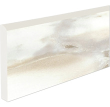 Sockel MIRAVA Lucca bianco grå vit guld polerad marmoroptik 10x60 cm