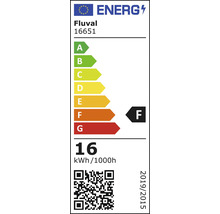 Fluval energimärkning F, 16 kilowattimmar per 1000 timmar