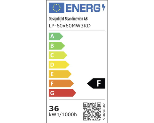 Energimärkning Designlight Scandinavian AB, energiklass F
