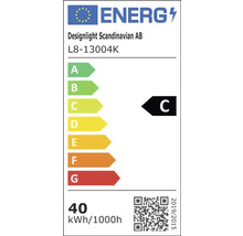Energimärke Designlight Scandinavian AB, energiklass C, förbrukning 40 kilowattimmar per 1000 timmar