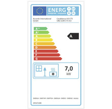 Energimärkning med energieffektivitetsklass A och en förbrukning på 7,0 kilowatt