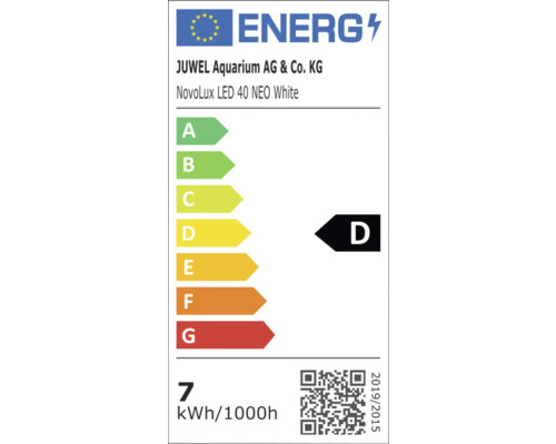 Energimärkning för Juwel NovoLux LED 40 NEO White