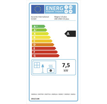 Energietikett med energieffektivitetsklass A och en effekt på 7,5 kilowatt