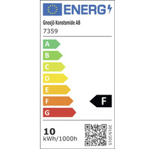 EU-energimärkning för Gnosjö Konstsmide AB modell 7359, energieffektivitetsklass F, energiförbrukning 10 kilowattimmar per 1000 timmar.