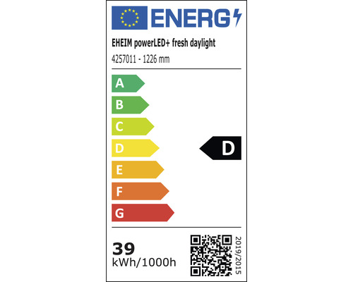 Energimärkning för EHEIM powerLED+ fresh daylight 4257011 - 1226 mm