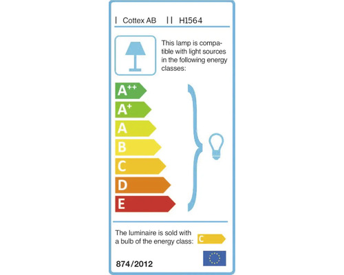 Energimärke för lampa