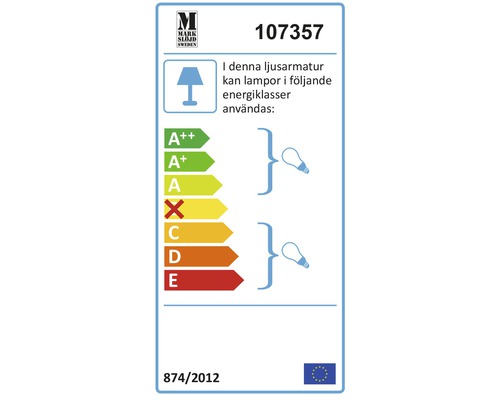 Energideklaration för lampa
