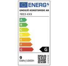 Energietikett med energieffektivitetsklass G