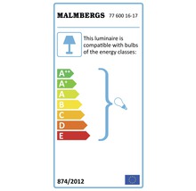 MALMBERGS Stolplykta Idefjord vit för lågenergilampa 18W, IP44, 7760017-thumb-1