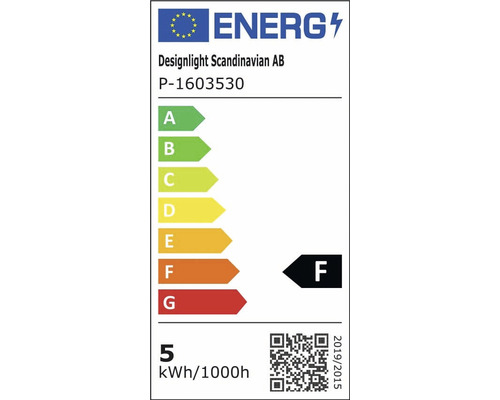 Energimärkning med energieffektivitetsklass F