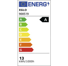 EGLO energimärkning A med en energiförbrukning på 13 kWh per 1000 timmar