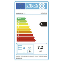 Energidekal med energieffektivitetsklass A och en effekt på 7,2 kilowatt