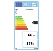 Energimärkning för varmvattenberedare Nibe VPB S200 R