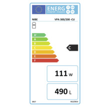 Nibe VPA 300/200-CU energimärkning