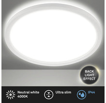 Rund taklampa med bakgrundsbelysning