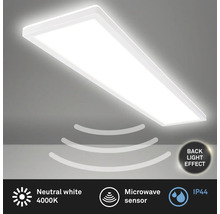 LED-taklampa med mikrovågssensor, neutralvitt ljus och IP44-skydd