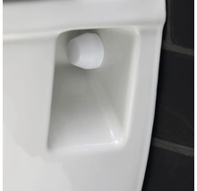 Detaljvy av en urinoar med spolknapp