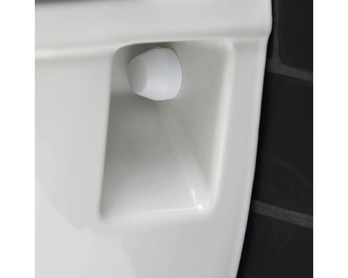 Detaljvy av en urinoar med spolknapp
