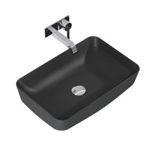 Rektangulärt tvättställ för bänkskiva i kombination med blandare