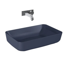 Rektangulär tvättställsskål med blandare