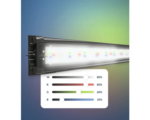 Akvarielampa med justerbara ljusfärger