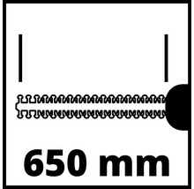 Symbol för en 650 millimeter lång styrskena