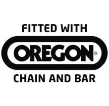 Utrustad med Oregon kedja och svärd