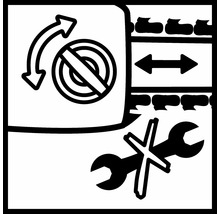 Symbol för rotation, symbol för underhållsfritt, symbol för förskjutning