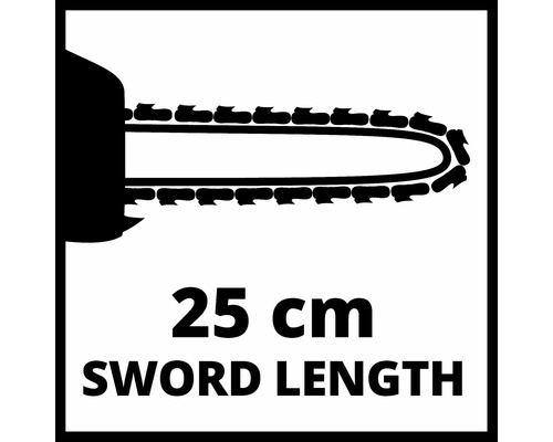 Svärdslängd 25 cm för motorsåg